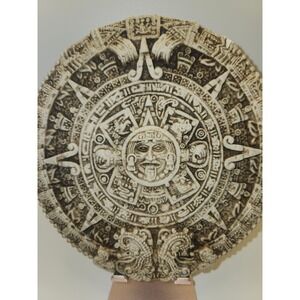 Aztec Calendar Stone Replica Wall Decor Mayan Sun Stone Sculpture